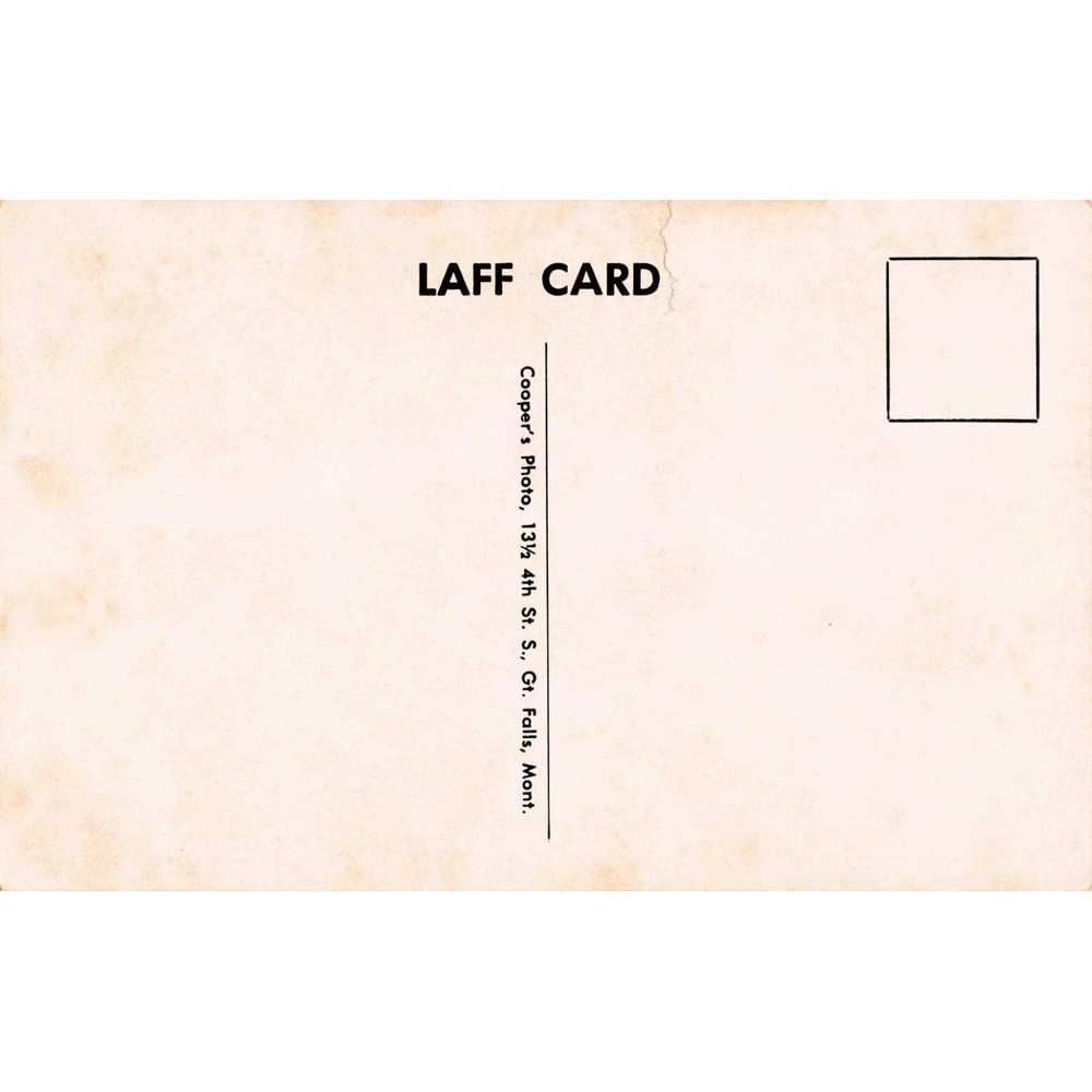 Vintage Laff Card 141 Dentist Humor Cartoon Postcard Cooper Photo Great Falls MT - Picture 2 of 2